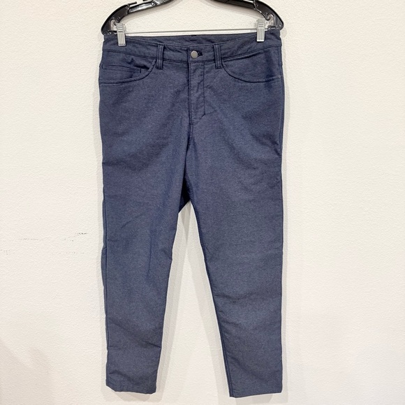 Lululemon ABC Pant Slim *Tech Canvas 34" Heathered Deep Navy Size 31 - Picture 4 of 8